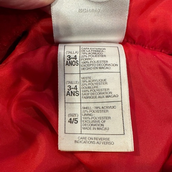 Disney Store Winnie the Pooh Red Jacket Kids 4/5 Eeyore Embroidered 90s Y2K - Picture 7 of 8